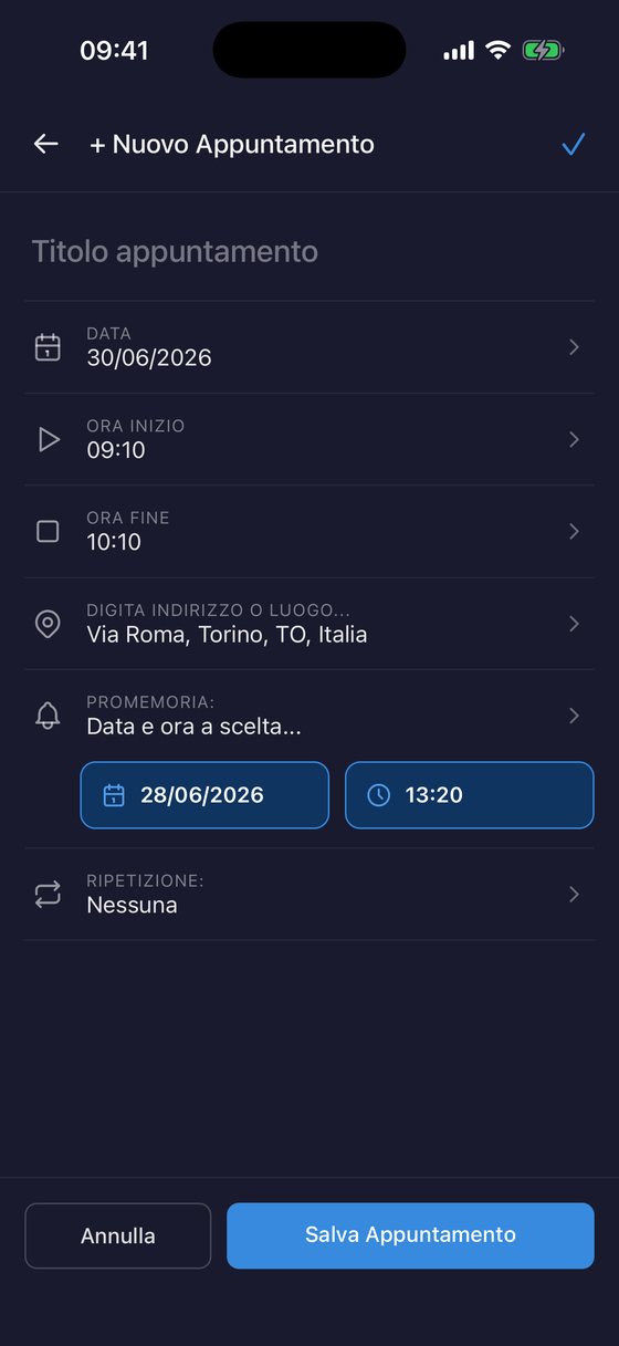 Appuntamenti: creazione
