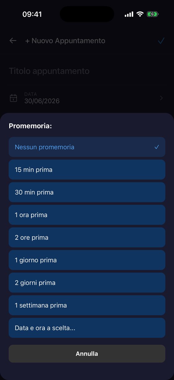 Appuntamenti: promemoria