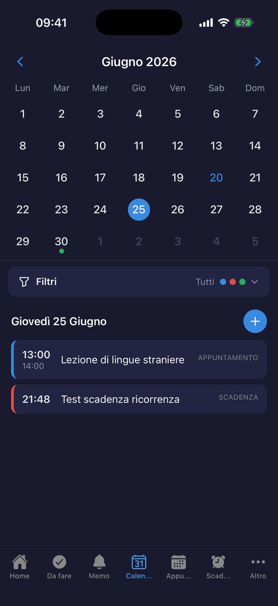 Sezione Calendario