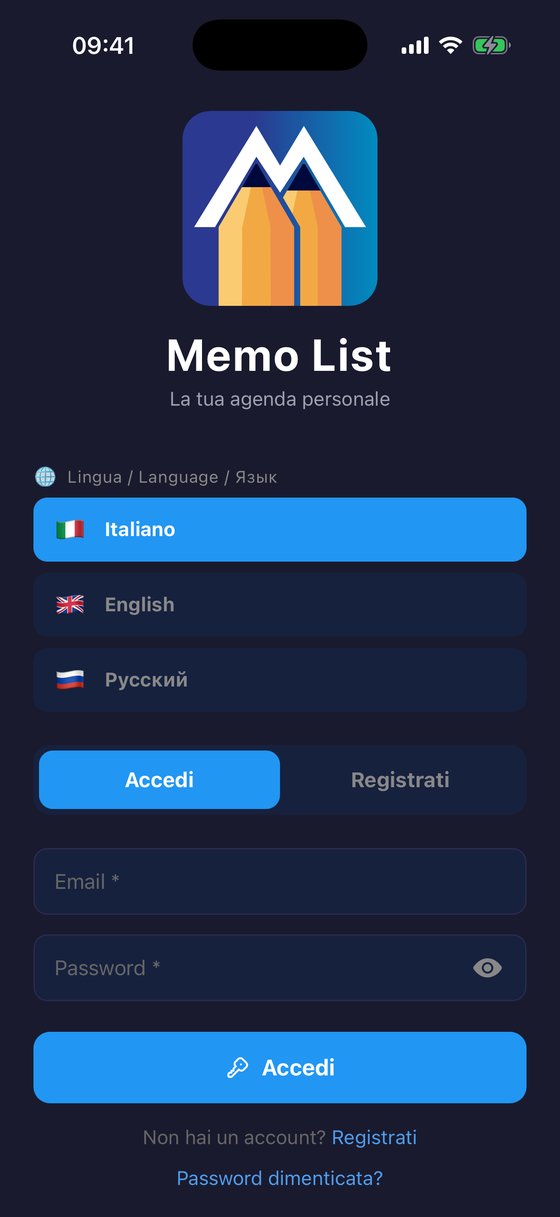 Accesso con scelta della lingua