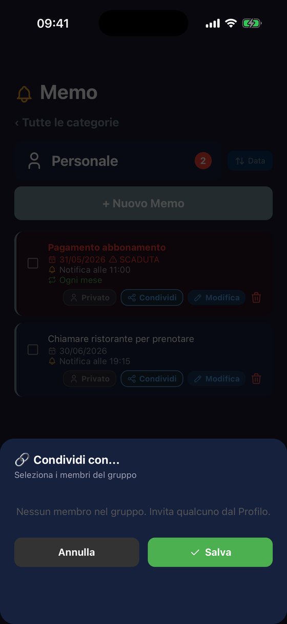 Memo: condivisione