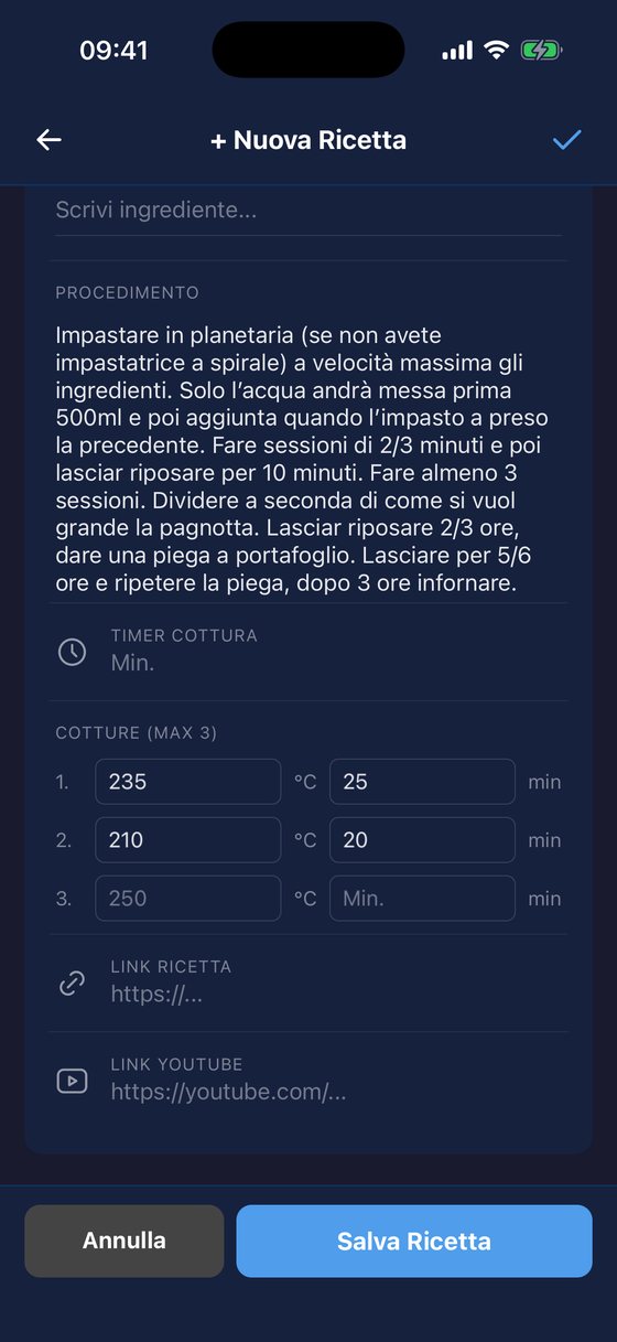 Ricettario: cotture