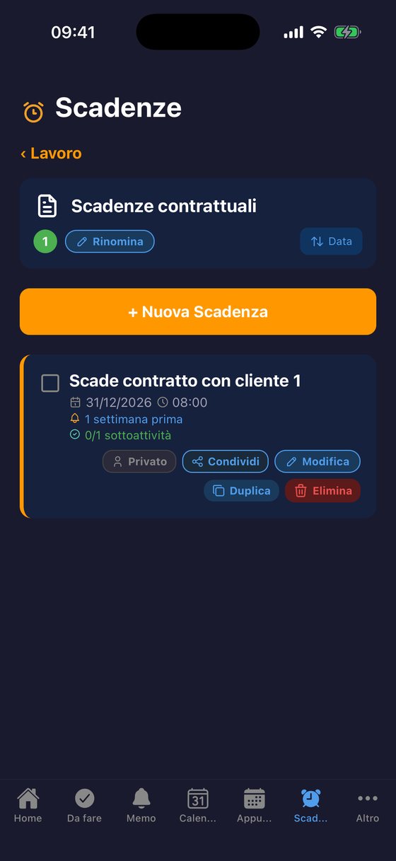 Scadenze: scadenza